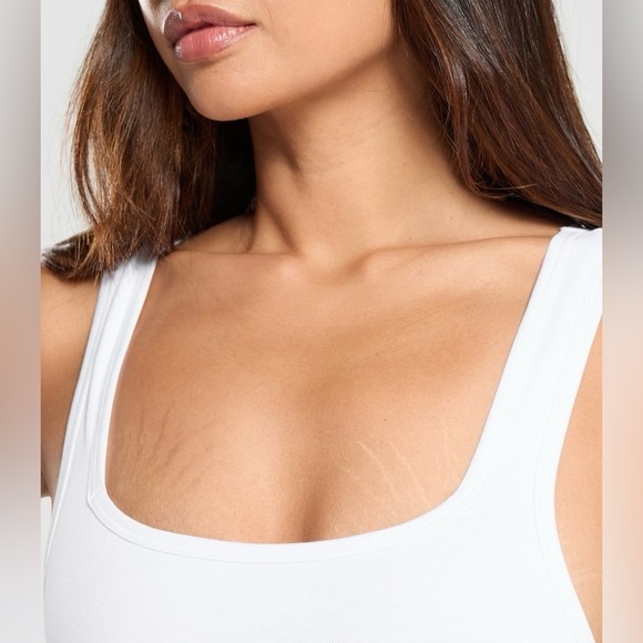 GYMSHARK Women’s Large Cotton Bodysuit White- NWT - Picture 3 of 7